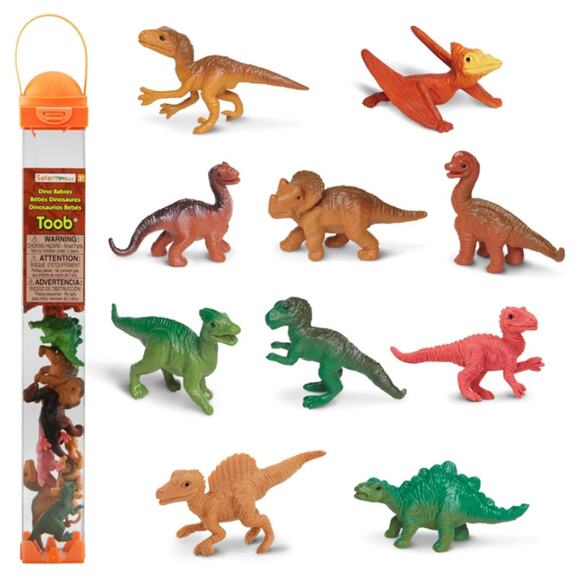 10 Safari Ltd. Baby Dinosaur Figurines TOOB - Educational Toys for Kids 3+ - Picture 1 of 4